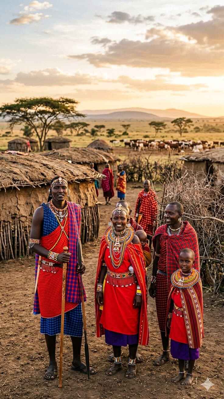 Maasai Warrior Statue